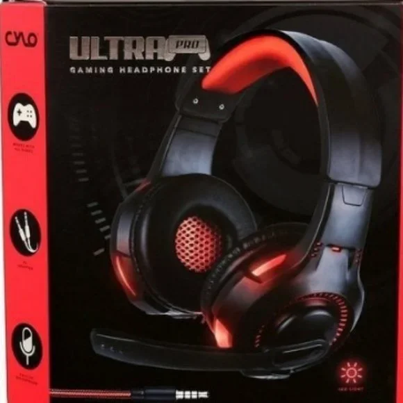 Cylo Ultra Pro Gaming Headphone Multi-Platform LED Lights Build~in Mic Headset - Picture 5 of 13